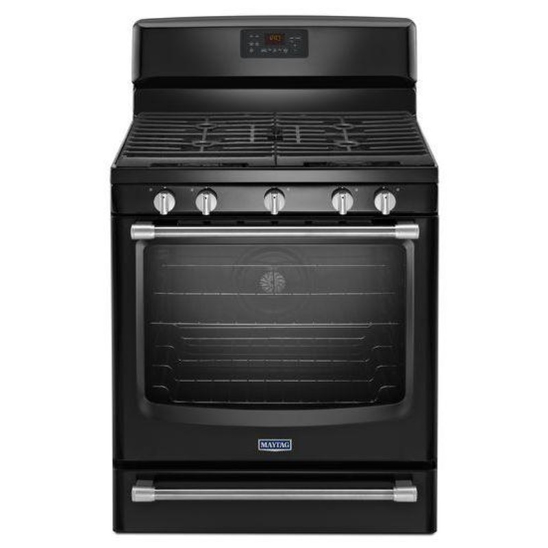 Maytag MGR8700DE Black Maytag Gas Freestanding Range with Convection Oven – 5.8 cu. ft.