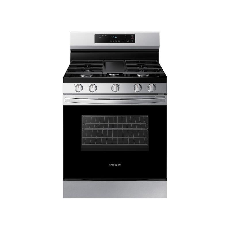 Samsung NX60A6111SS 6.0 Cu. Ft. Smart Freestanding Gas Range With Integrated Griddle In Stainless Steel