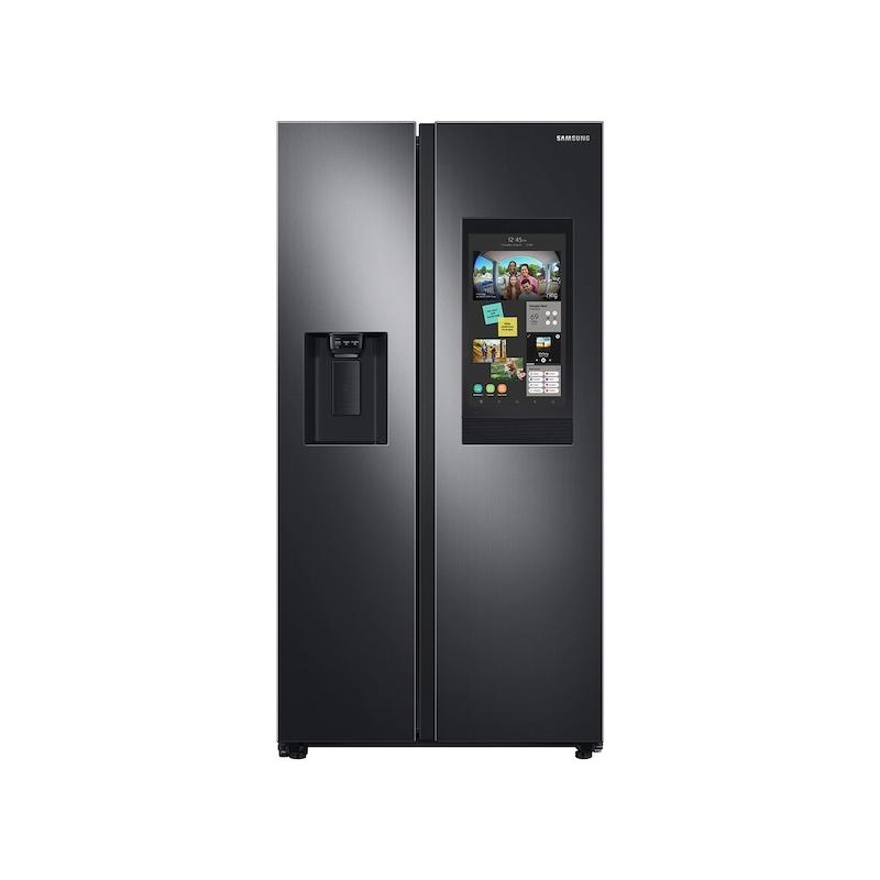 Samsung RS22T5561SG 22 cu. ft. Counter Depth Side-by-Side Refrigerator with Touch Screen Family Hub in Black Stainless Steel