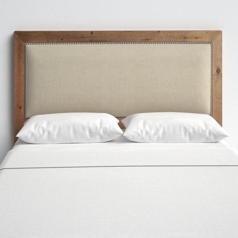Wolferstorn Upholstered Panel Headboard Birch Lane Color: Distressed Pine Size: Queen