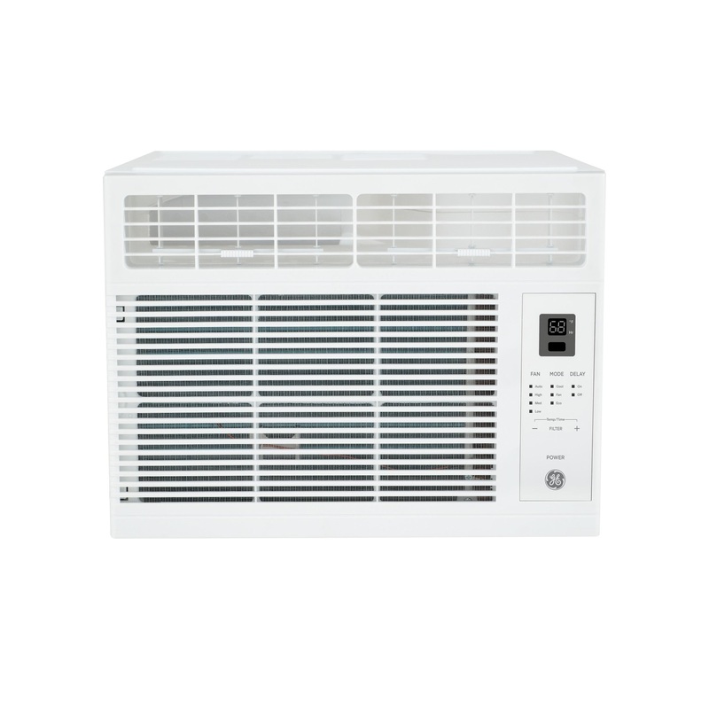AHW05LZ GE 5,000 BTU Electronic Window Air Conditioner for Small Rooms up to 150 sq ft. in White size 12 9/16 H x 16 7/16 W x 15 D