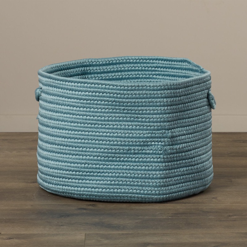 Braided Indoor/Outdoor Storage Basket Dovecove Color: Dark Green Size: 10″ H x 12″ W x 12″ D