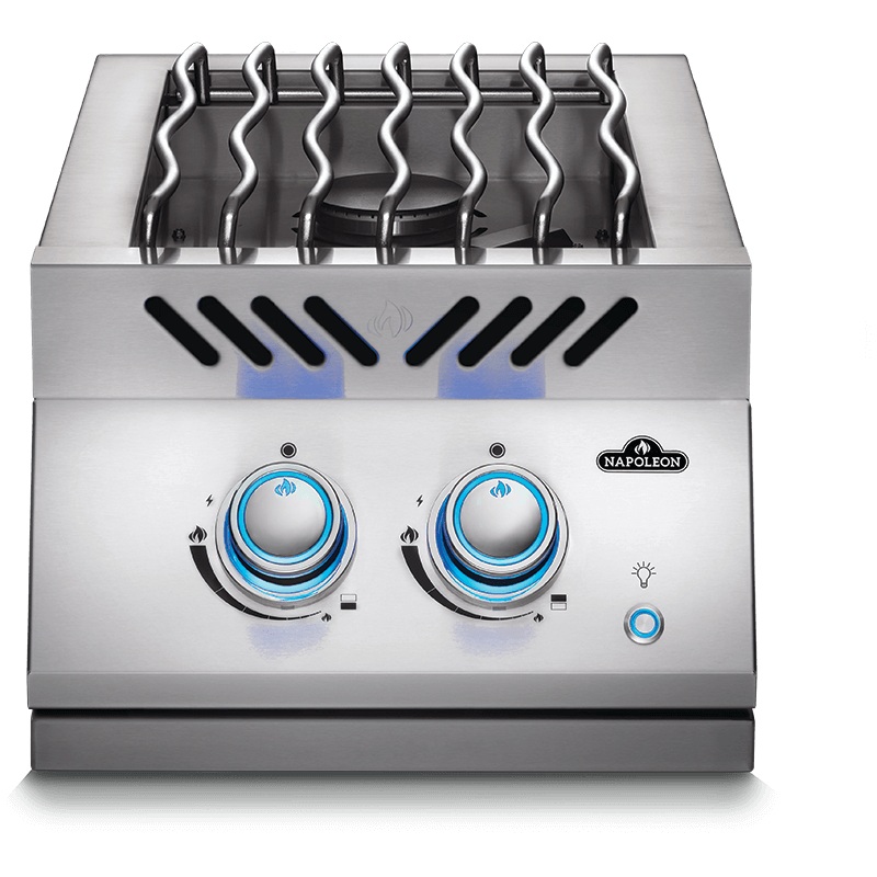Napoleon Bbq BIB12RTPSS Built-in 700 Series Inline Dual Range Top Burner with Stainless Steel Cover , Propane, Stainless Steel