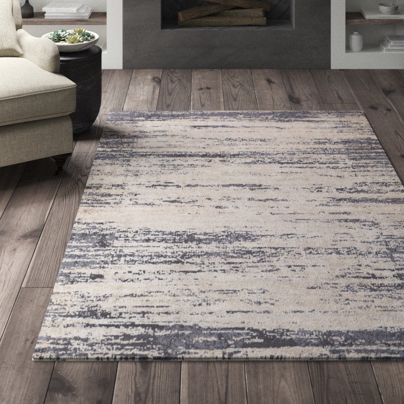 Bridgeton Abstract Gray/Khaki Area Rug Greyleigh Rug Size: Rectangle 3’11” x 5’7″