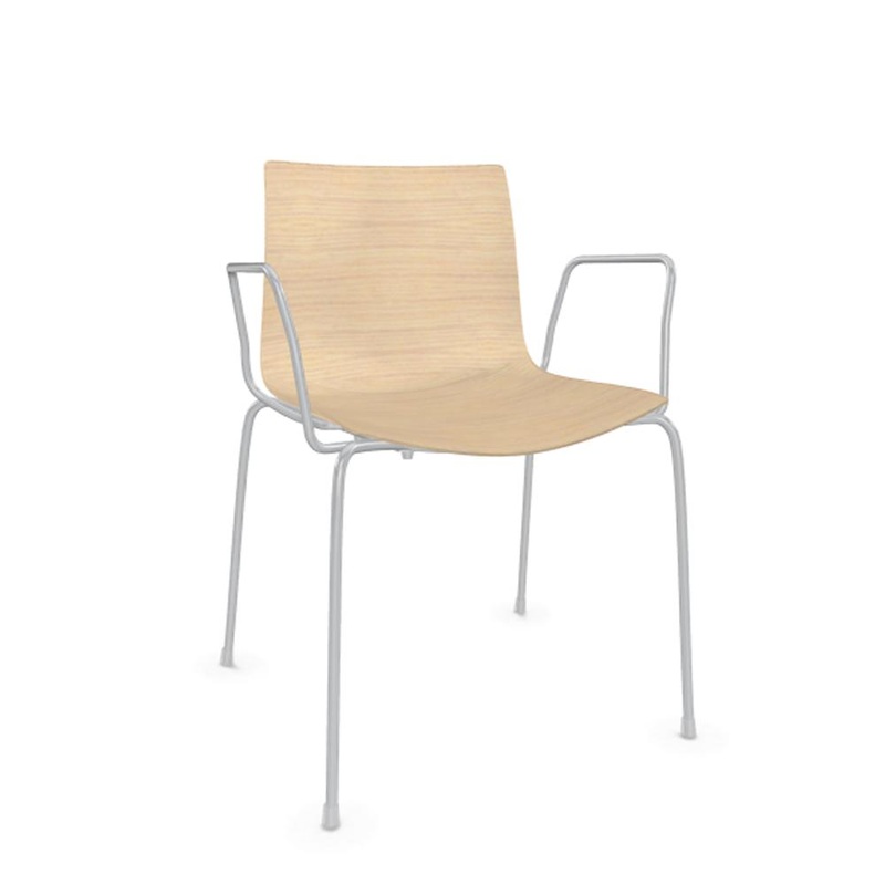 Catifa 46 Four Leg Wood Armchair