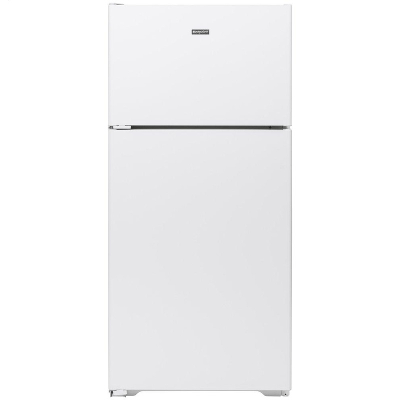 HPE16BTNLWW Hotpoint ENERGY STAR 15.6 Cu. Ft. Recessed Handle Top-Freezer Refrigerator