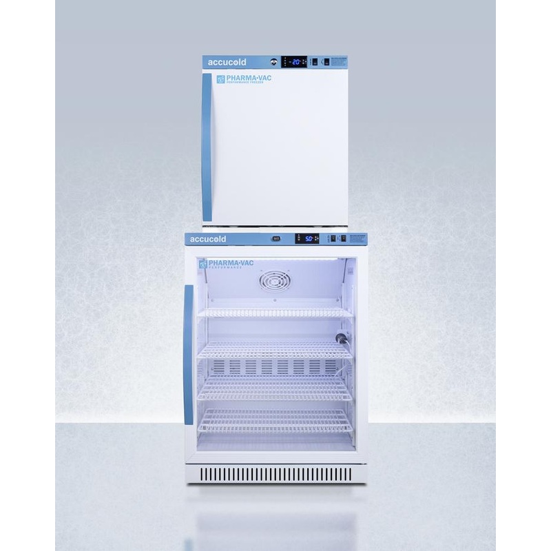 Summit ARG6PVAFZ1PVSTACK 24″ Wide Performance Series All-Refrigerator/All-Freezer Combination