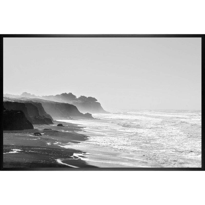 California Coast Black And White With Frame 42″x28″