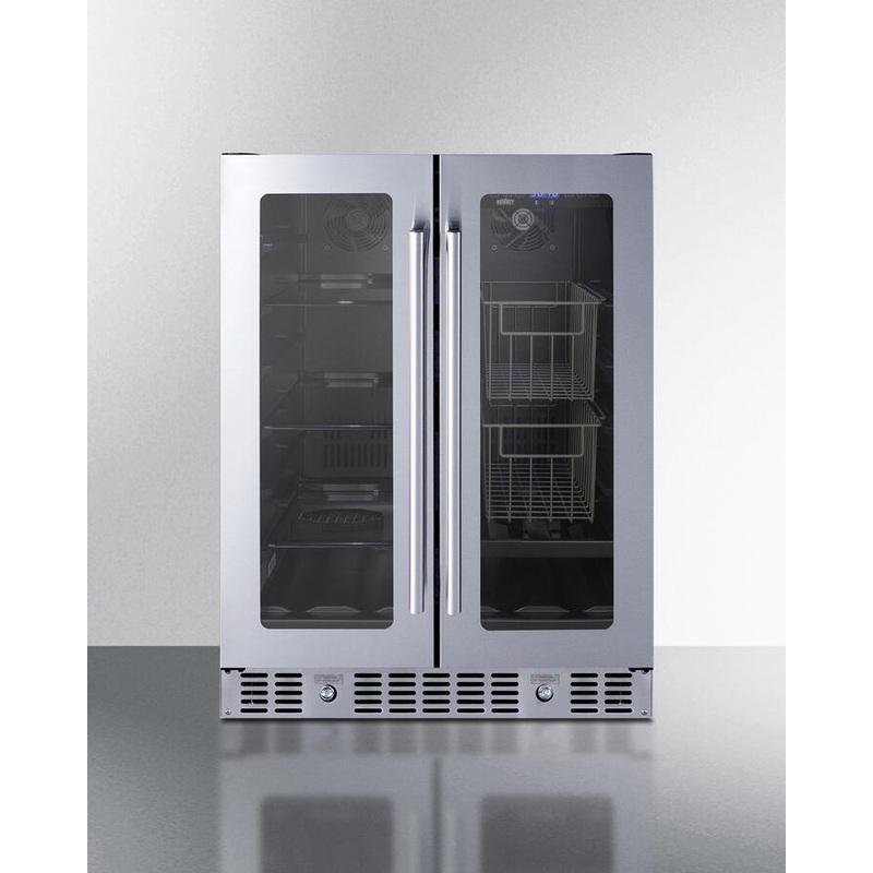 Summit ALFD24WBVPANTRY 24″ Built-In Dual-Zone Produce Refrigerator, Ada Compliant