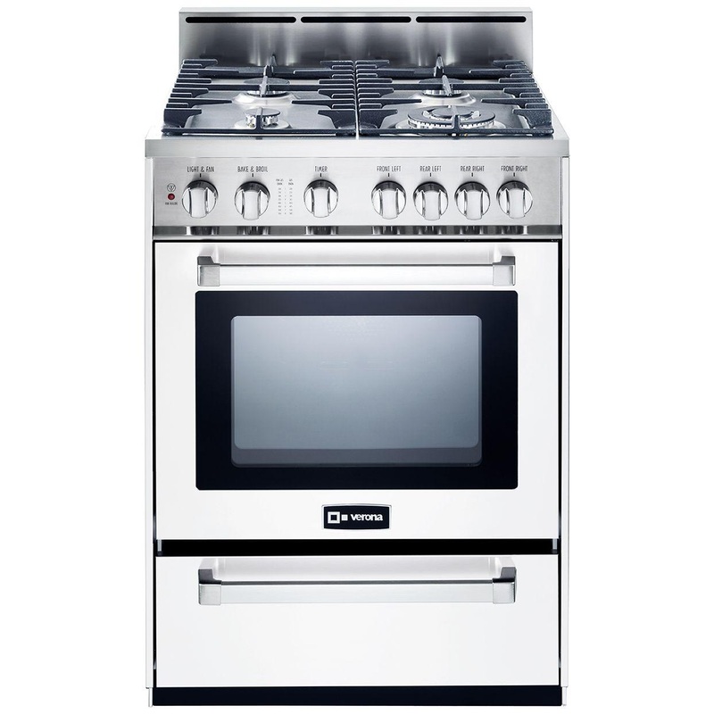 24″ Gas Range – White