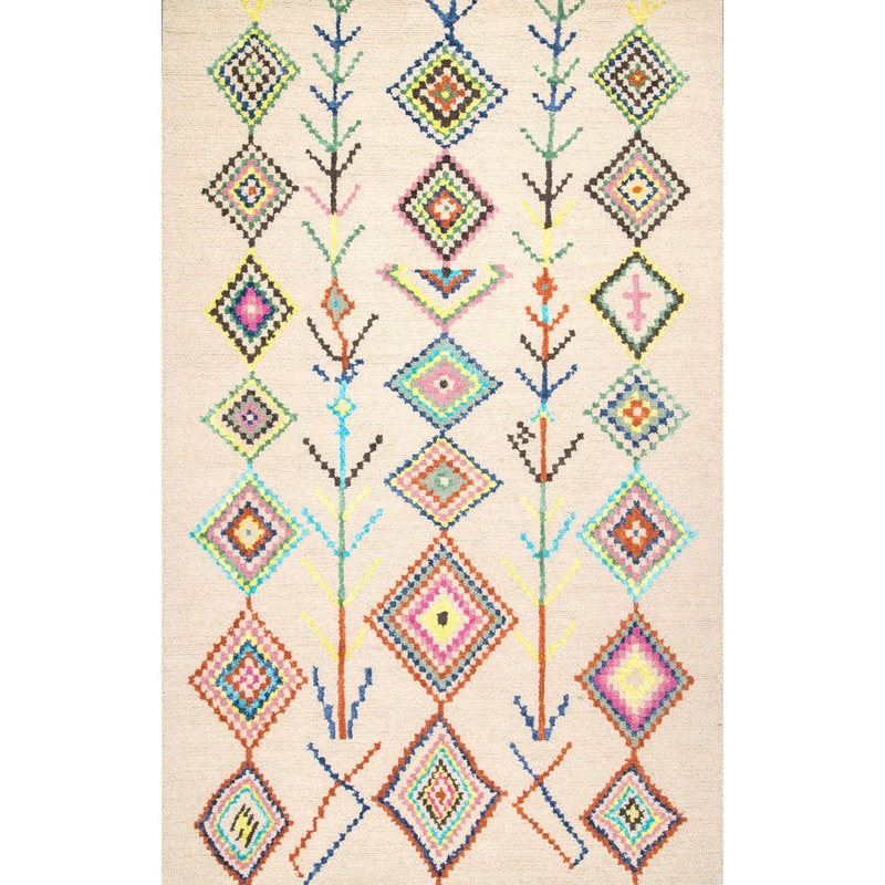 Agostini Handmade Tufted Wool Off-White Rug Mack & Milo Rug Size: Rectangle 7’6″ x 9’6″