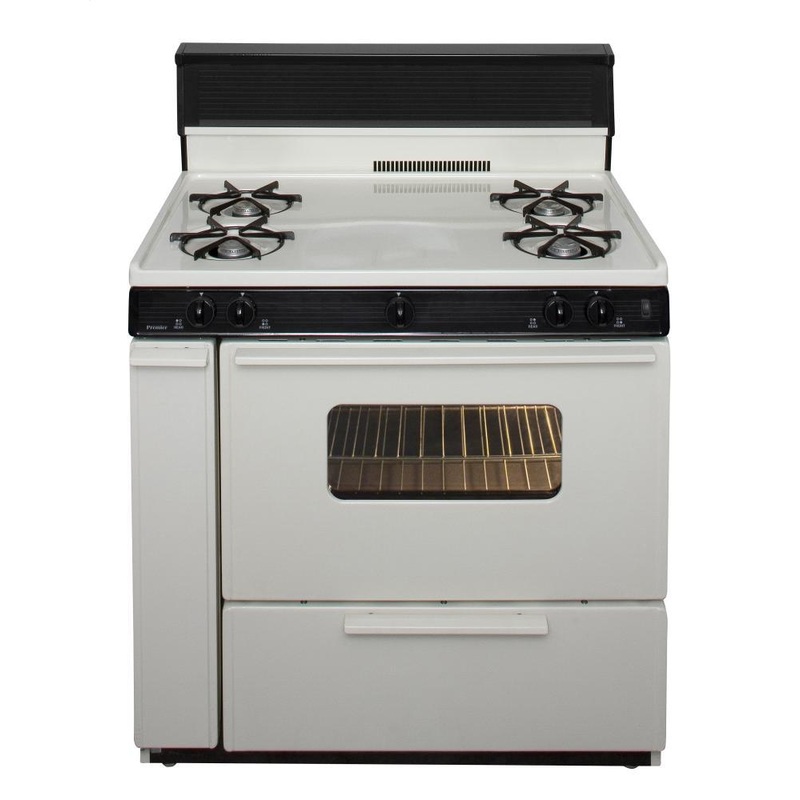 Premier SLK240TP0 36 in. Freestanding Gas Range in Biscuit