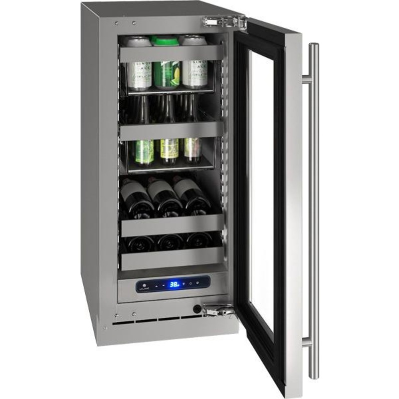 U-Line UHBV515SG01A Hbv515 15″ Beverage Center With Stainless Frame Finish and Field Reversible Door Swing (115 V/60 Hz)