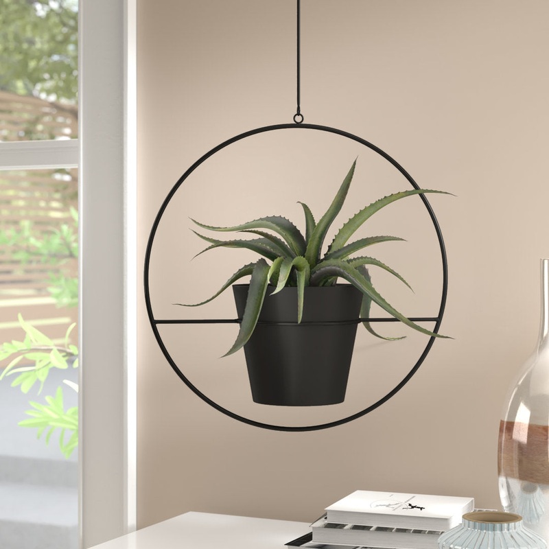 Steger Iron Hanging Planter Mercury Row Color: Black