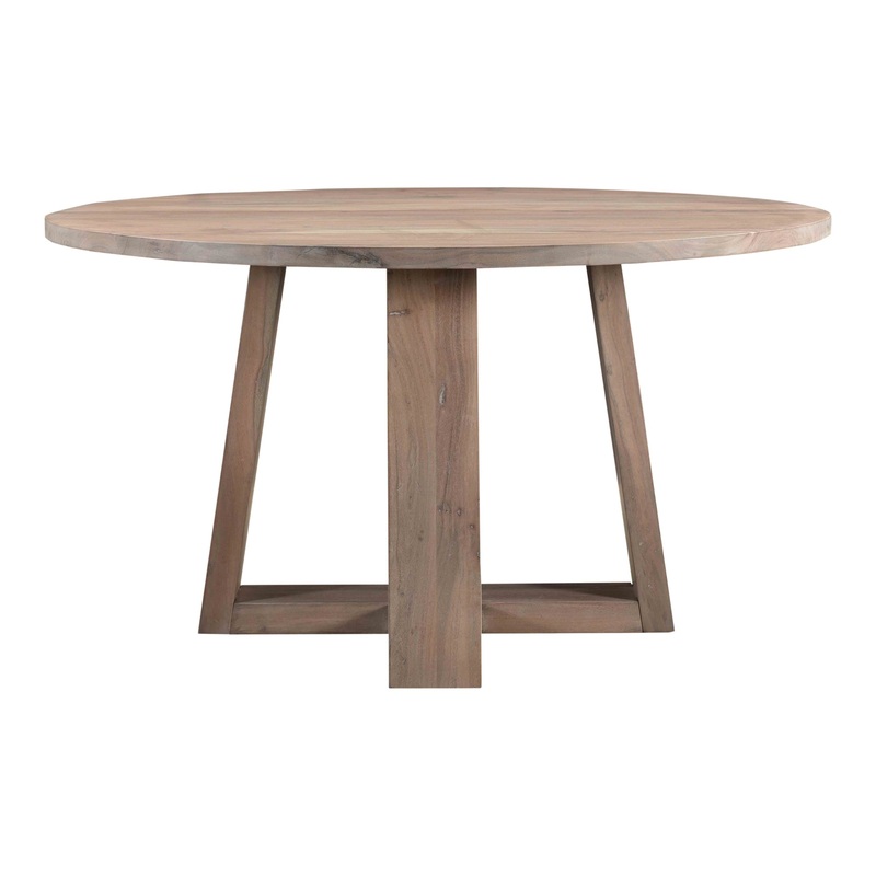 Breezy Acacia Whitewashed Round Dining Table