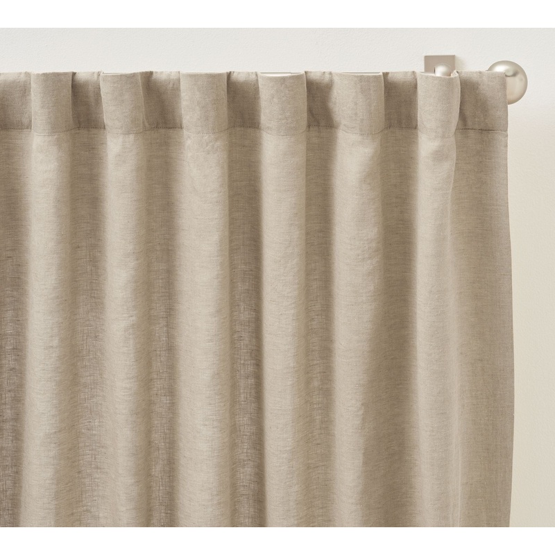 Custom Belgian Flax Linen Curtain-Flax-24″x120″