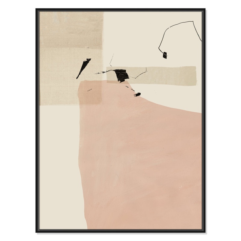 Soft Tempo – Floater Frame Painting on Canvas Joss & Main Frame Color: Black Framed Size: 41.5″ H x 31.5″ W