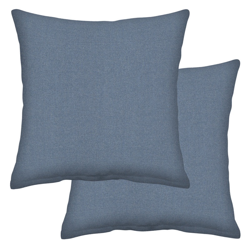 Textured Solid Toss Pillow (Set of 2) Honeycomb Color: Heathered Blue Size: 17″W x 17″L