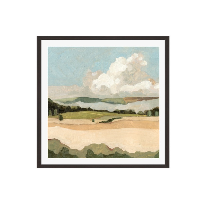 Cumulus Landscape II by Emma Scarvey – Picture Frame Painting Sand & Stable Frame Color: Espresso Size: 12″H x 12″W