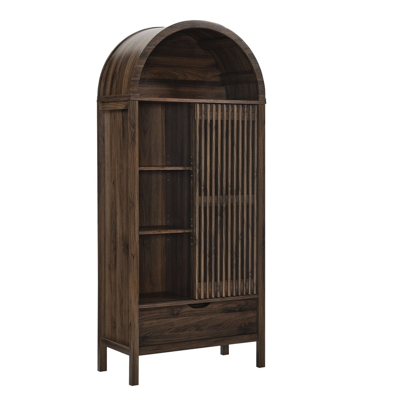Sophisticated Storage Showcase – Vaughn 71″ Tall Curved Display Cabinet by Modway