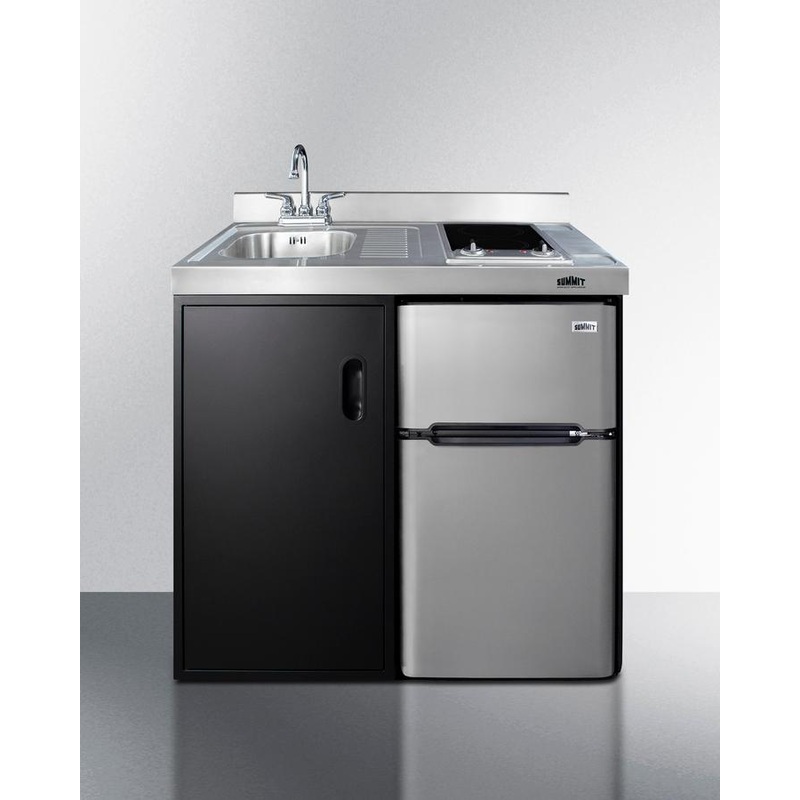 Summit C39ELGLASSBK 39″ Wide All-in-one Kitchenette