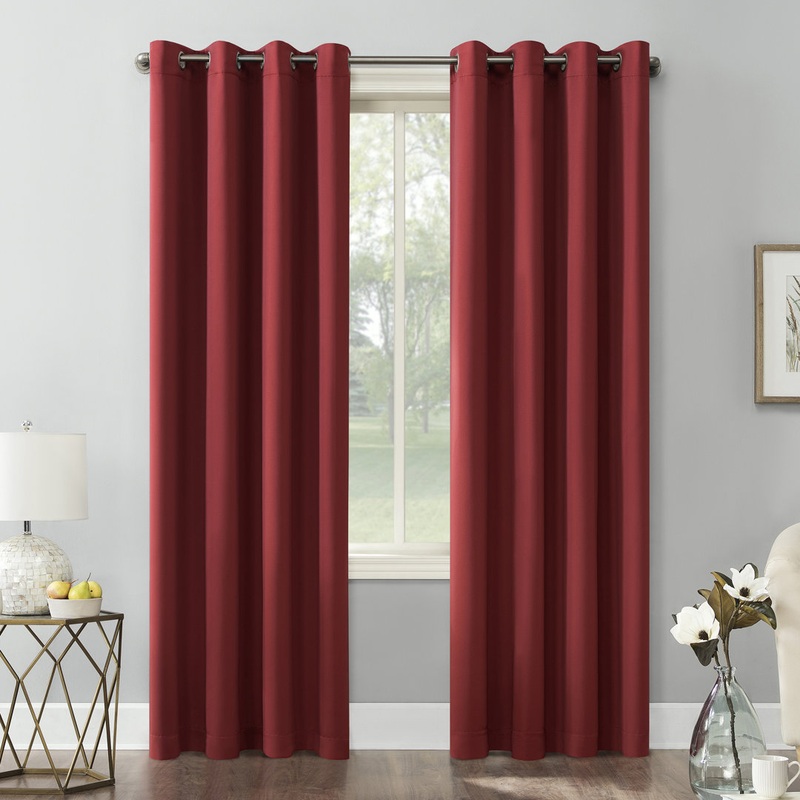 Wayfair Basics Blackout Grommet Curtain Panel Wayfair Basics Curtain Color: Red Size per Panel: 54″ W x 95″ L