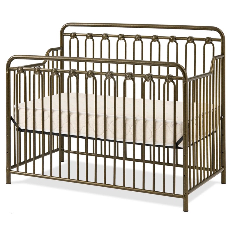 Baldwin 4 In 1 Convertible Metal Crib In Alabaster