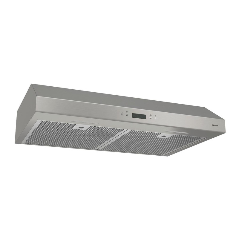 BCDJ136SS Broan Glacier 36-Inch Convertible Under-Cabinet Range Hood, 450 Max Blower CFM, Stainless Steel