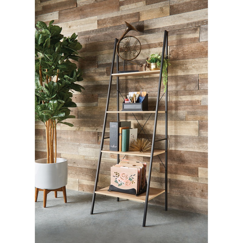 ClosetMaid Industrial 4-Tier Ladder Bookcase ClosetMaid Color: Natural