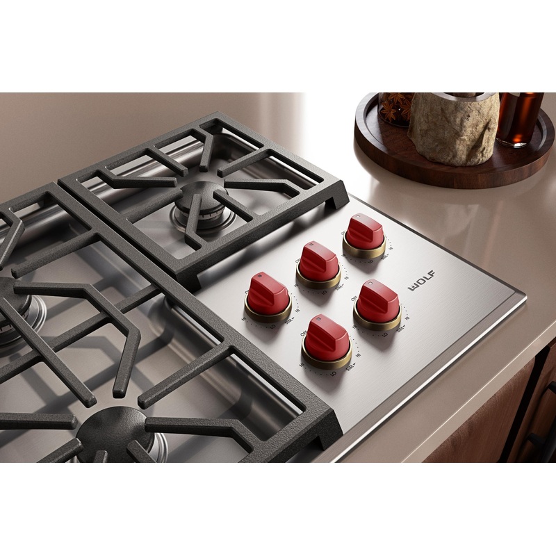 Wolf 9061697 36″ Professional Gas Cooktop Brushed Brass Bezel Kit