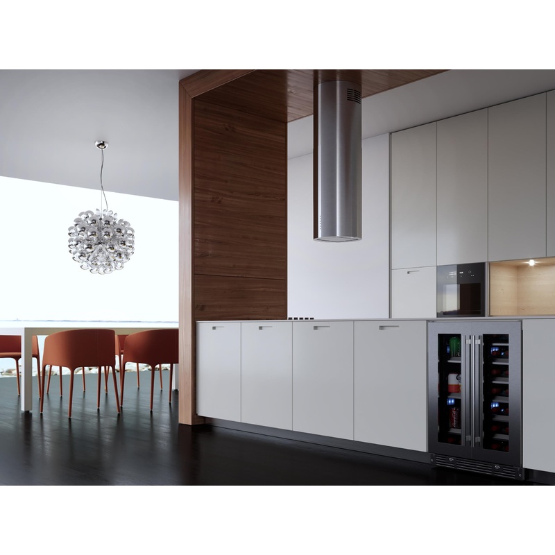Xo Appliance XOCYLI16BC 600/395 Cfm Designer Cylinder Island Black