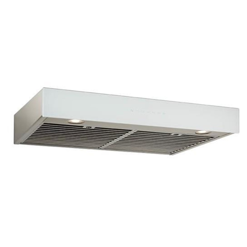 Best Range Hoods UCB3I30SBW Ispira 30-In. 550 Max Cfm Stainless Steel Under-Cabinet Range Hood With Purled Light System And White Glass, Energy Star Certified
