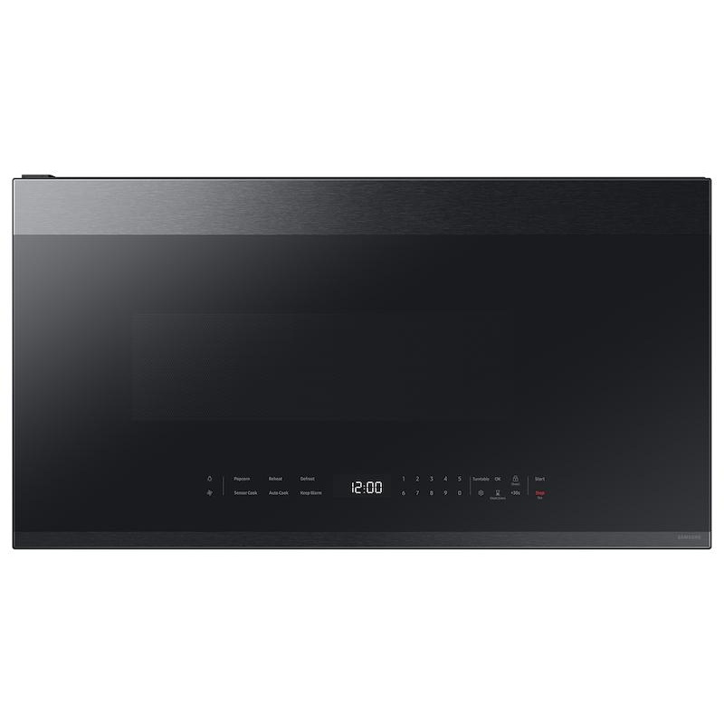 Samsung ME21DG6500MT Bespoke 2.1 cu. ft. Over-the-Range Microwave with Edge to Edge Glass Display in Matte Black Steel