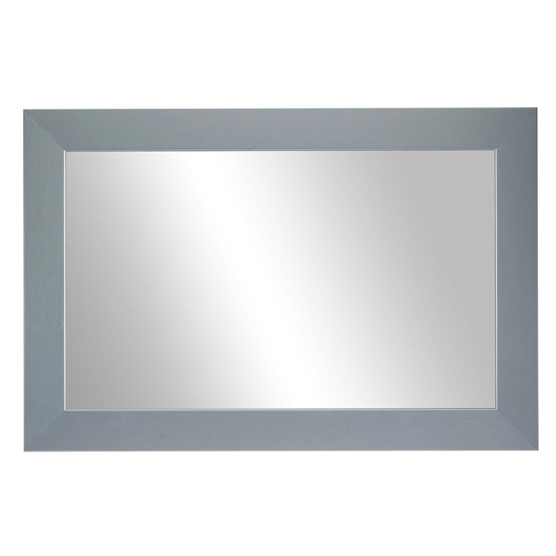 Shmuel Wood Framed with Safety Backing Ideal for Bathroom / Vanity Mirror Wade Logan Size: 22″ x 30″ Finish: Brushed Chrome