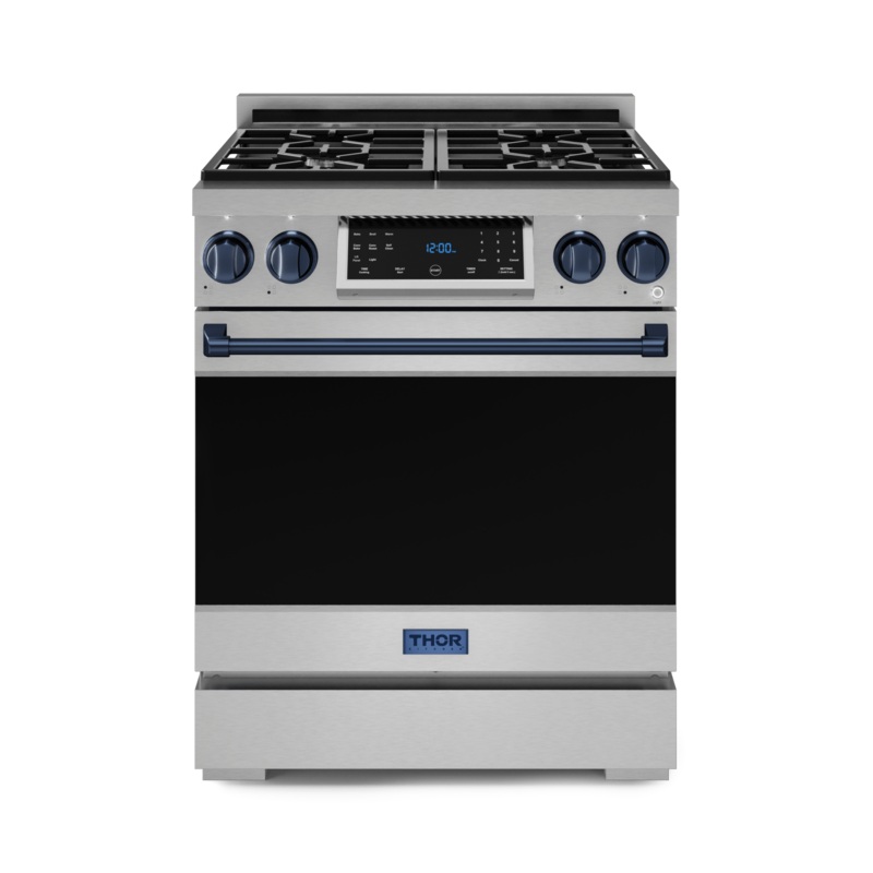 Thor Kitchen RSG30LPBLU 30 Inch Professional Lp Range With Tilt Panel Touch Control In Stainless Steel/Blue Gordon Ramsay Series – Rsg30Lp-Blu