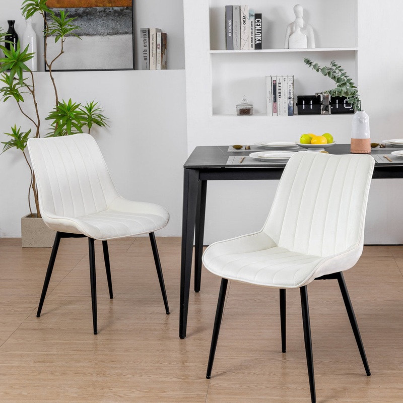 Birkland Dining Chair (Set of 6) Everly Quinn Upholstery Color: White