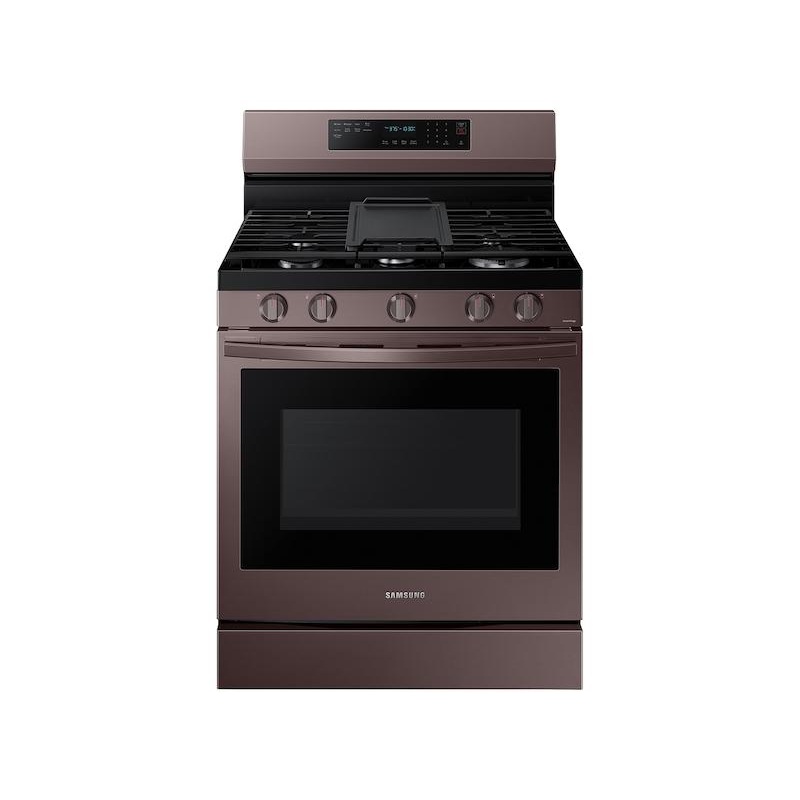 Samsung NX60A6711ST 6.0 cu. ft. Smart Freestanding Gas Range with No-Preheat Air Fry, Convection+ & Stainless Cooktop in Tuscan Stainless Steel