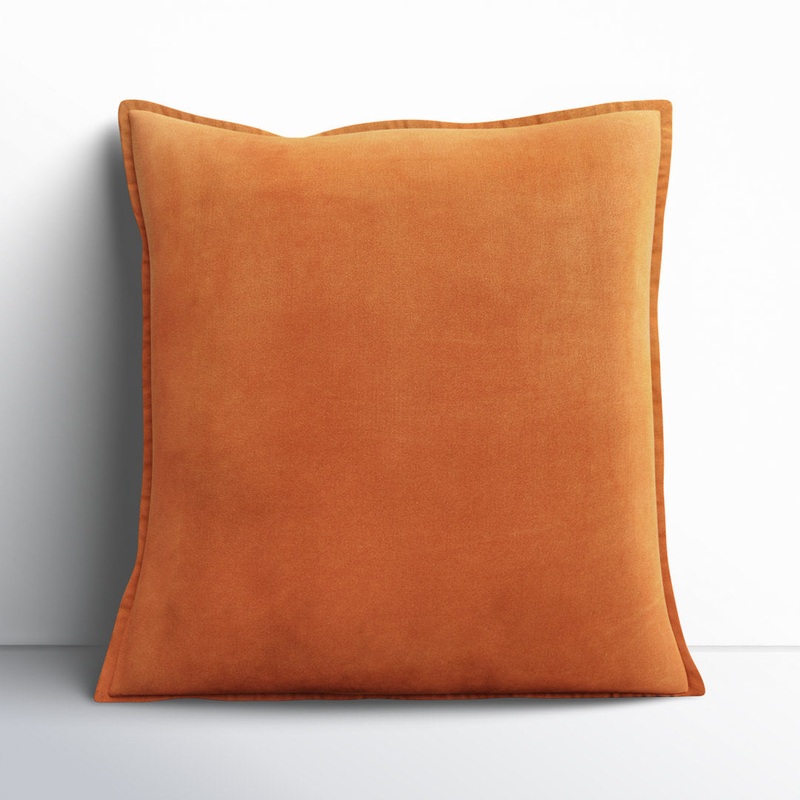 Edgar Square 100% Cotton Pillow RE/FINE Color: Camel Size: 22” x 22”