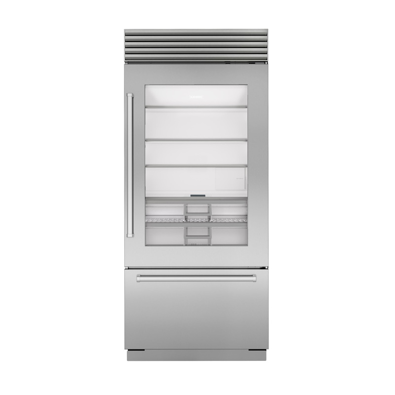 Sub-Zero CL3650UGSPR 36″ Classic Over-And-Under Refrigerator/Freezer With Glass Door