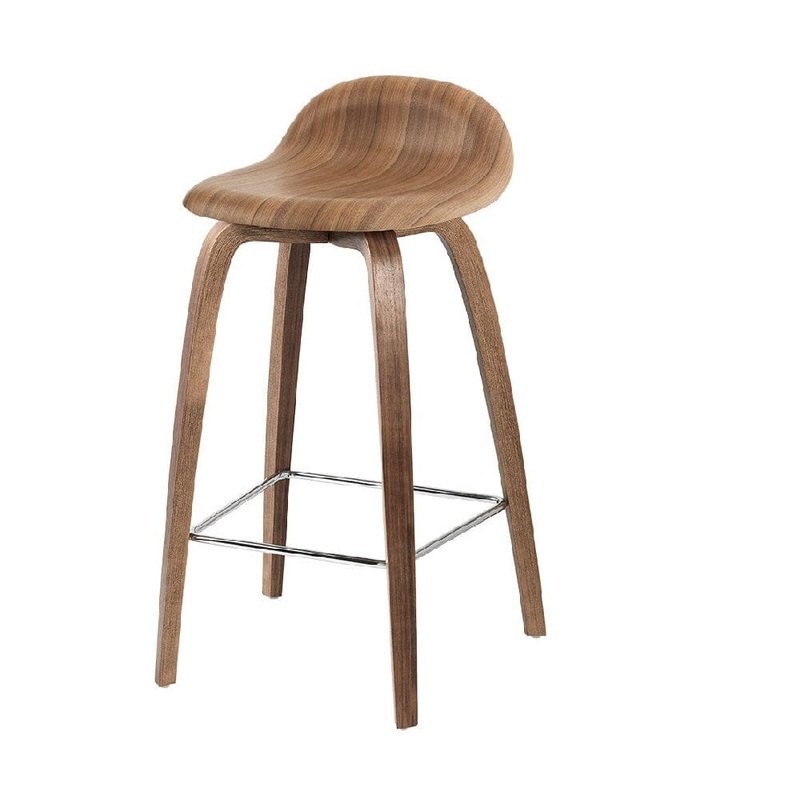 3D Counter Stool  Wood Base