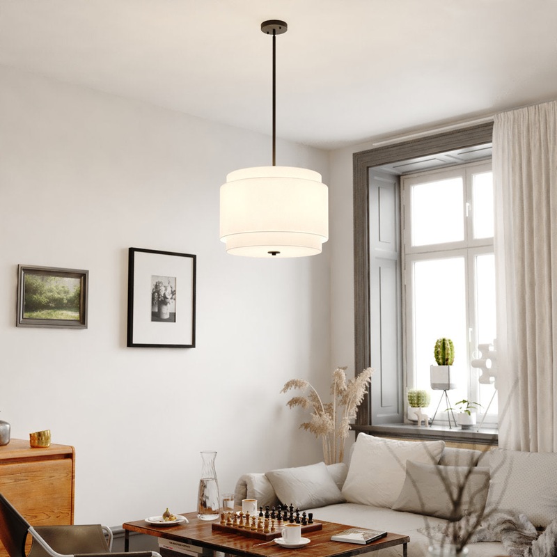 Amia 4 – Light Drum Chandelier Three Posts Finish: Black