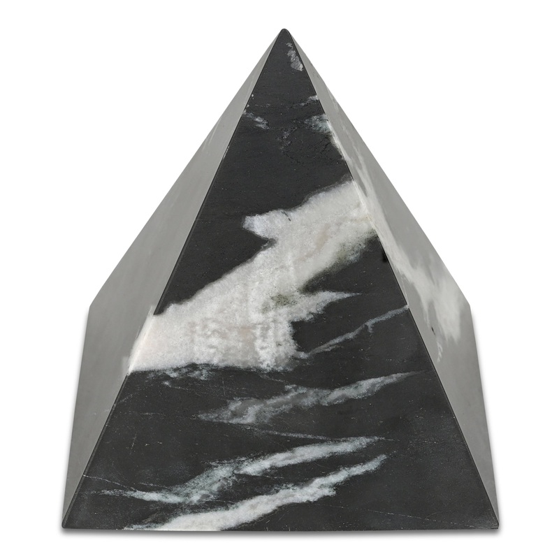 Elegant Black Marble Geometric Centerpiece