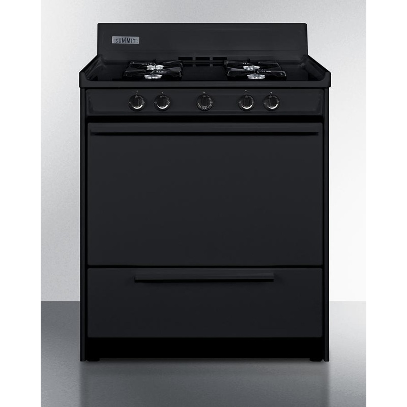 Summit TNM2107C 30″ Wide Gas Range, Open Burners