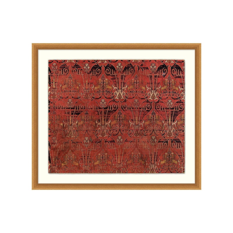 Marsala Textile Framed Paper Print
