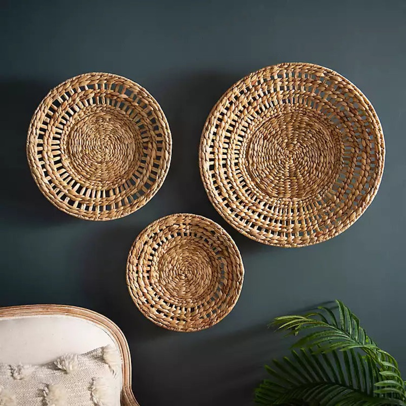 Water Hyacinth Basket Wall Plaques-Medium