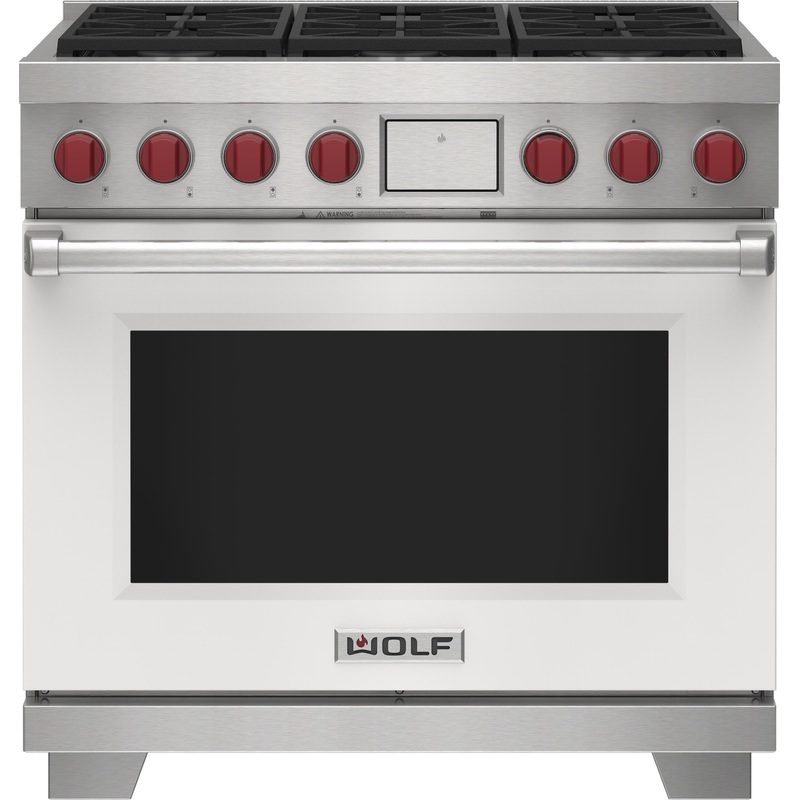 Wolf DF36650WHPLP 36″ Dual Fuel Range – 6 Burners