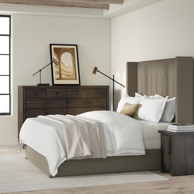 Austine Upholstered Low Profile Standard Bed Wade Logan Color: Sand Size: Queen (Mid)