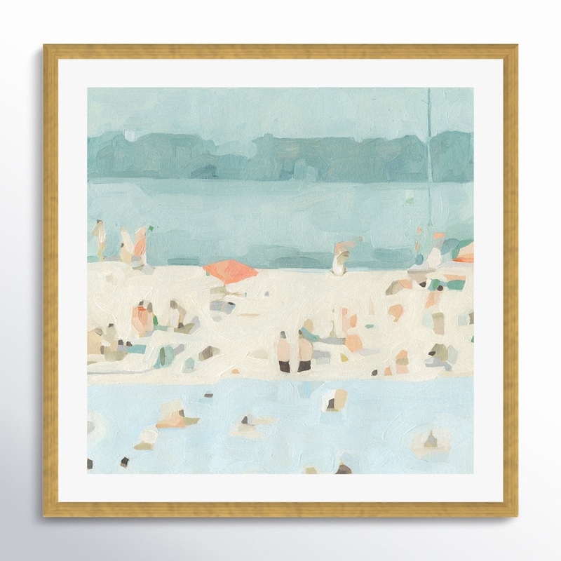 Sea Glass Sandbar II by Emma Scarvey – Picture Frame Painting Joss & Main Frame Color: Gold Size: 36″H x 24″W