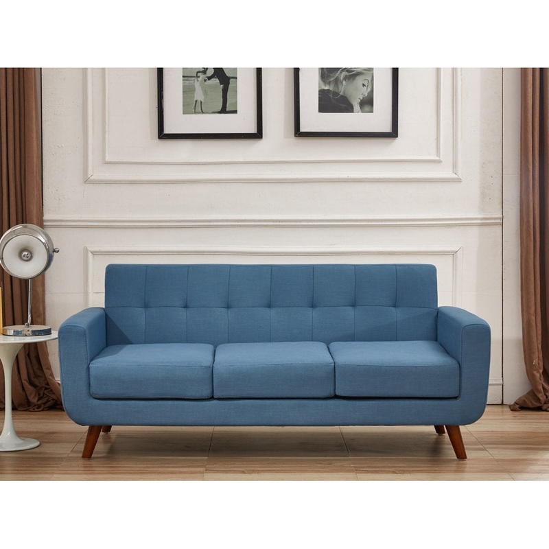 Zohaib 70.5″ Square Arm Sofa George Oliver Fabric: Linen Blend Paynes Gray