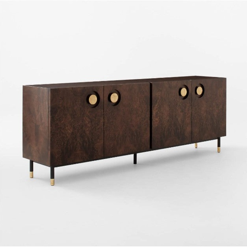 Carbon 82 Brown Burl Wood Media Console